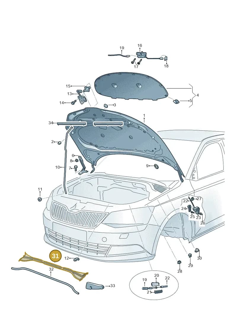 6V28194169B9 — Skoda Fabia (2014-2022) diagram 797823000, position 31
