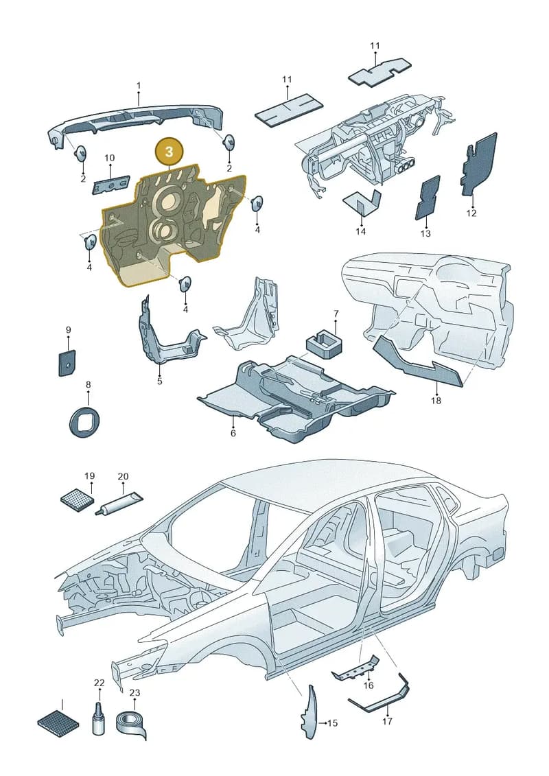 6V2863247B — Skoda Fabia (2014-2022) diagram 797000130, position 3