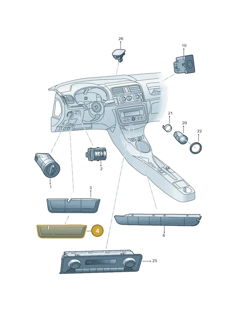 6V29271701QB — Skoda Fabia (2014-2022) diagram 797941500, position 4