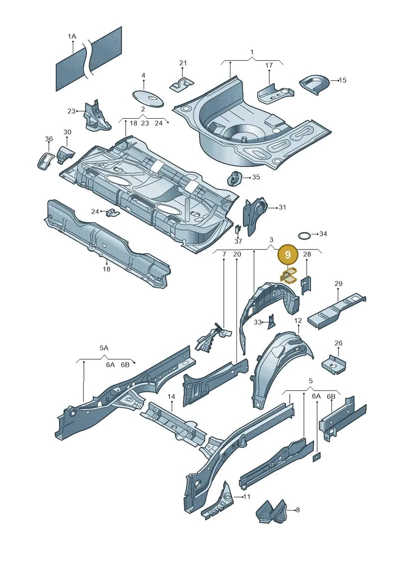 6V6804744 — Skoda Fabia (2014-2022) diagram 797803200, position 9