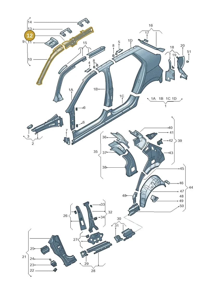 6V6809431 — Skoda Fabia (2014-2022) diagram 797809300, position 12