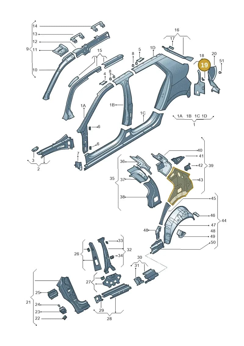 6V6813270 — Skoda Fabia (2014-2022) diagram 797809300, position 19