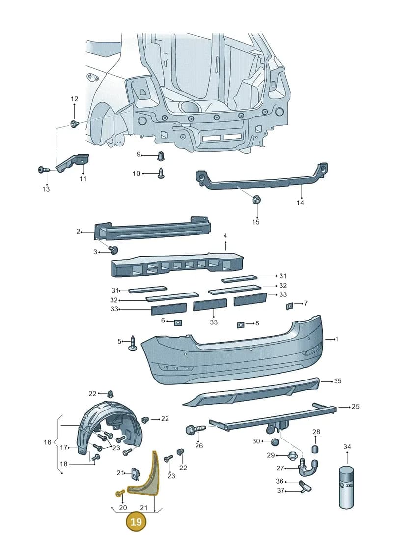 6V6821821 — Skoda Fabia (2014-2022) diagram 797807060, position 19
