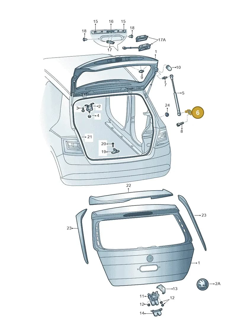 6V6827435 — Skoda Fabia (2014-2022) diagram 797827000, position 6