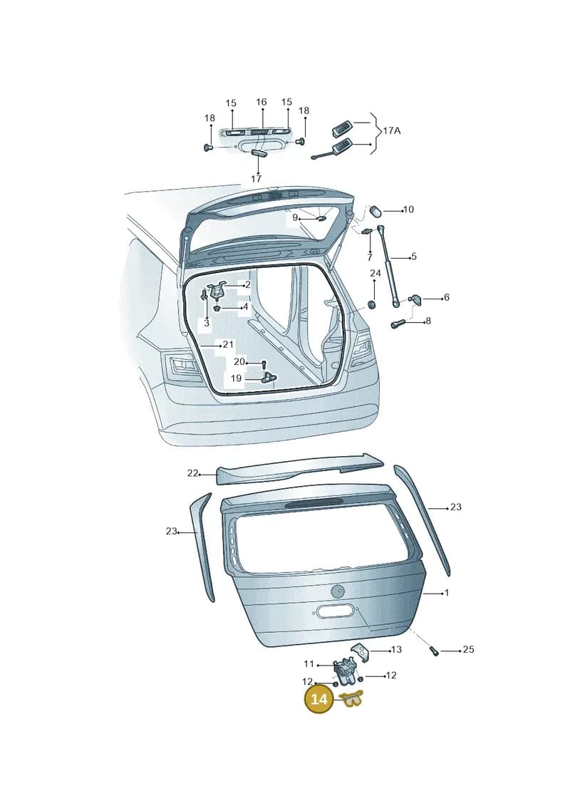 6V6827520 — Skoda Fabia NF HB (2015-2018) diagram 864827000, position 14