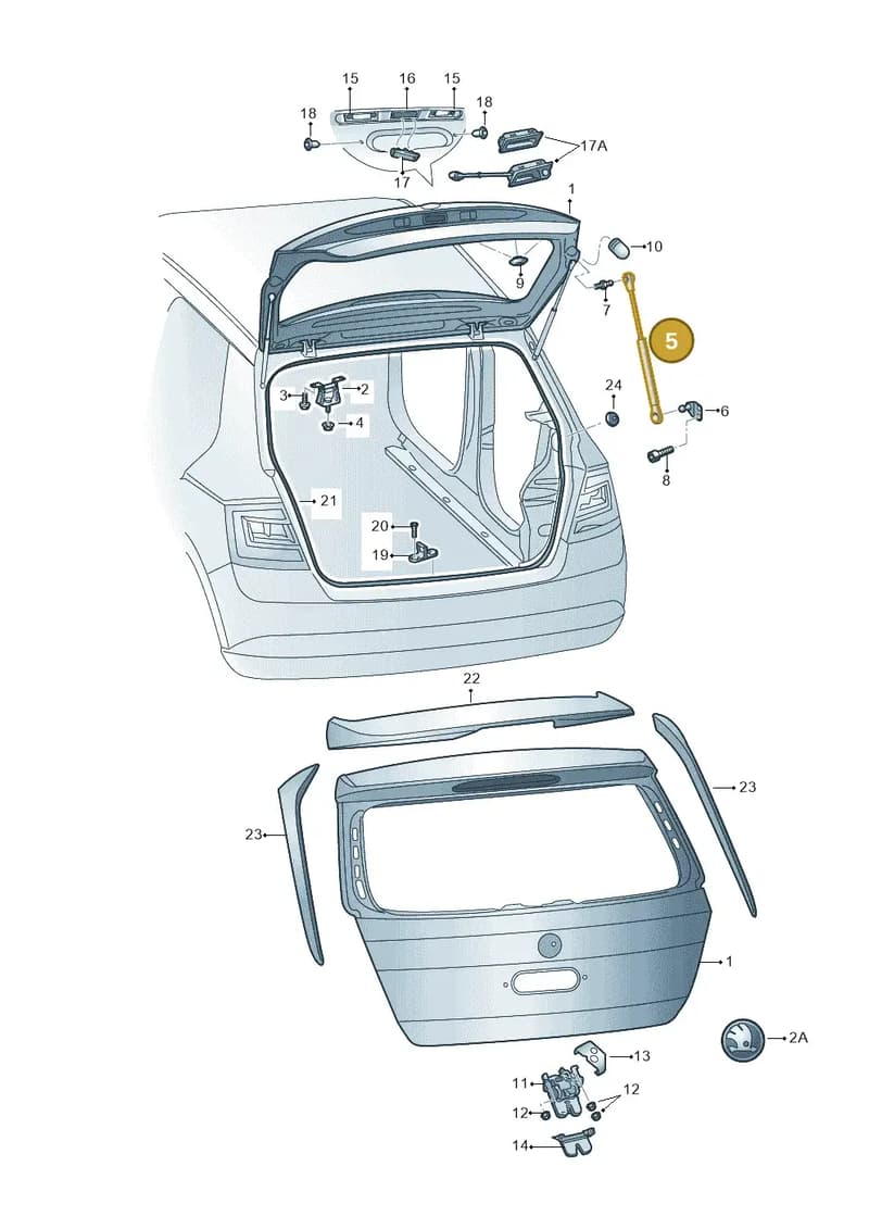 6V6827550A — Skoda Fabia (2014-2022) diagram 797827000, position 5