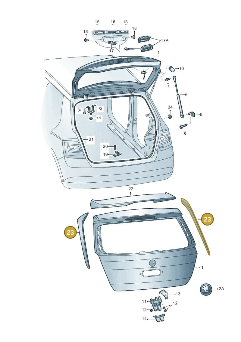 6V6827931B041 — Skoda Fabia (2014-2022) diagram 797827000, position 23