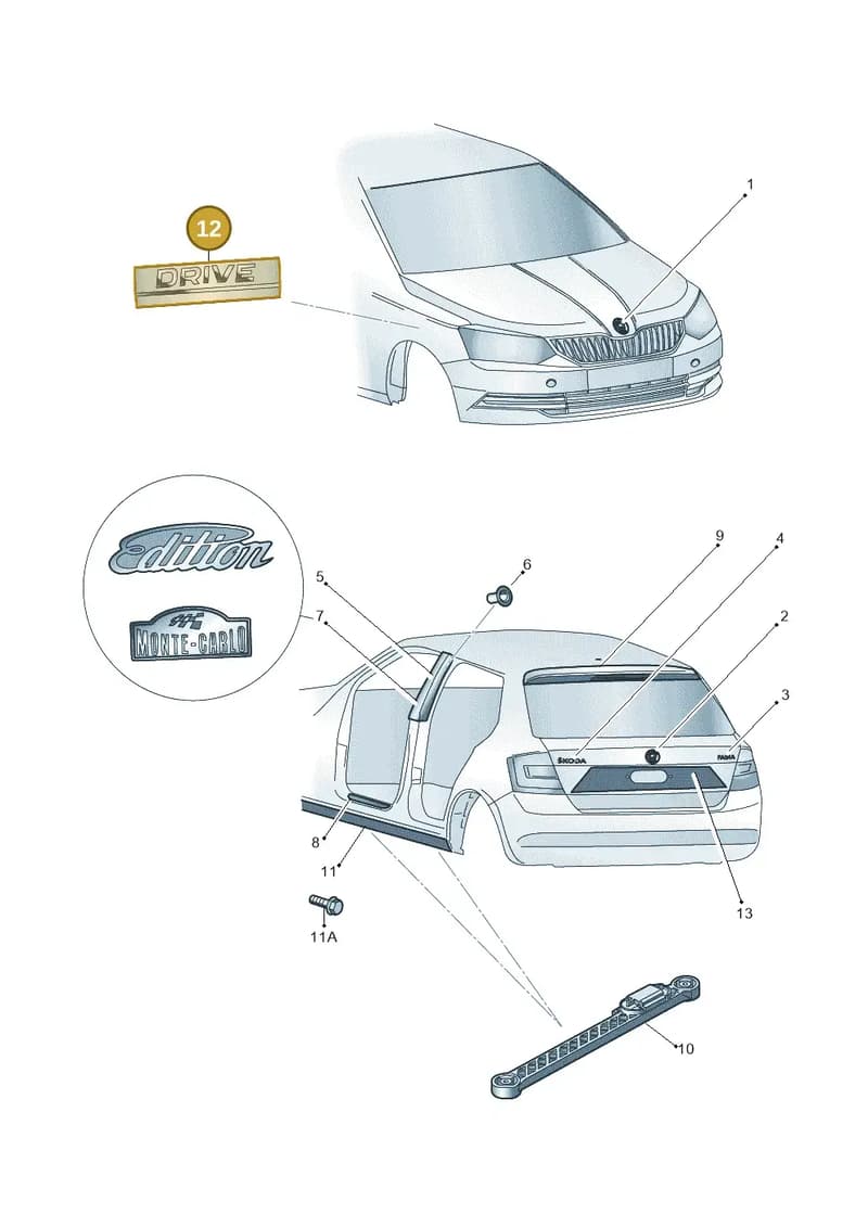 6V6853431B2D6 — Skoda Fabia (2014-2022) diagram 797000030, position 12