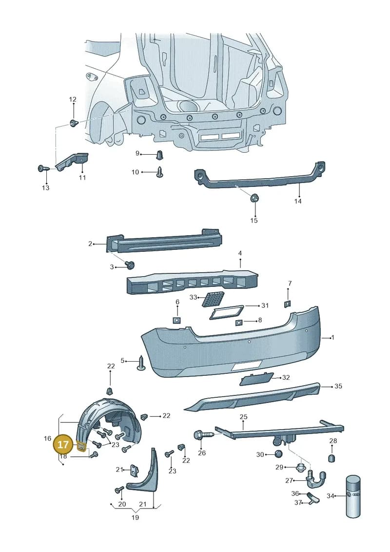 6V6853834A — Skoda Fabia (2014-2022) diagram 797807500, position 17