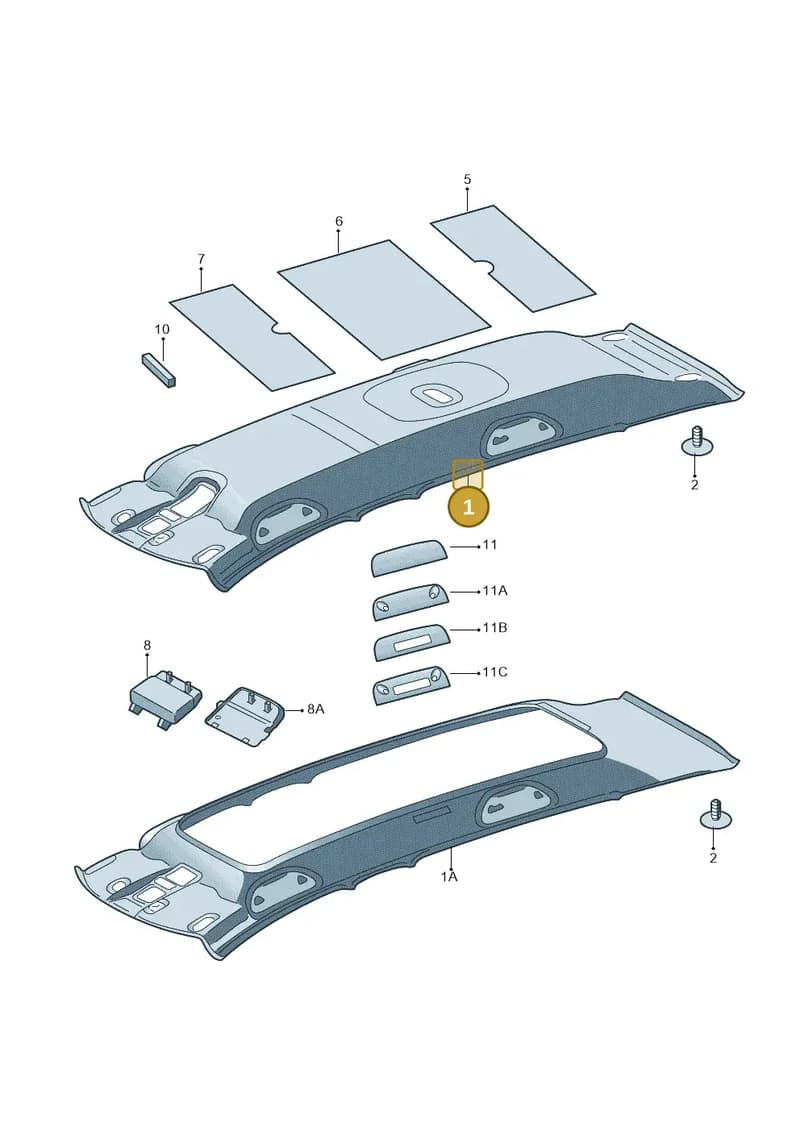 6V6867501AFZJ9 — Skoda Fabia (2014-2022) diagram 797867550, position 1