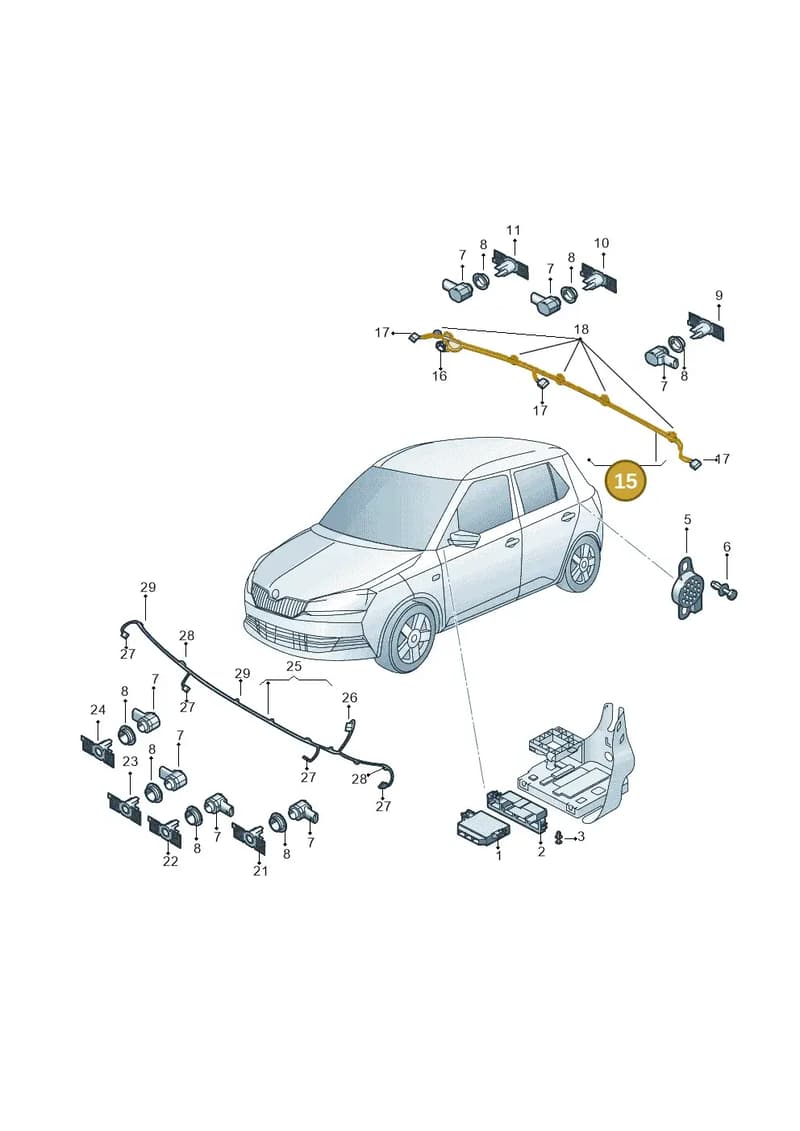 6V6971065A — Skoda Fabia (2014-2022) diagram 797919500, position 15