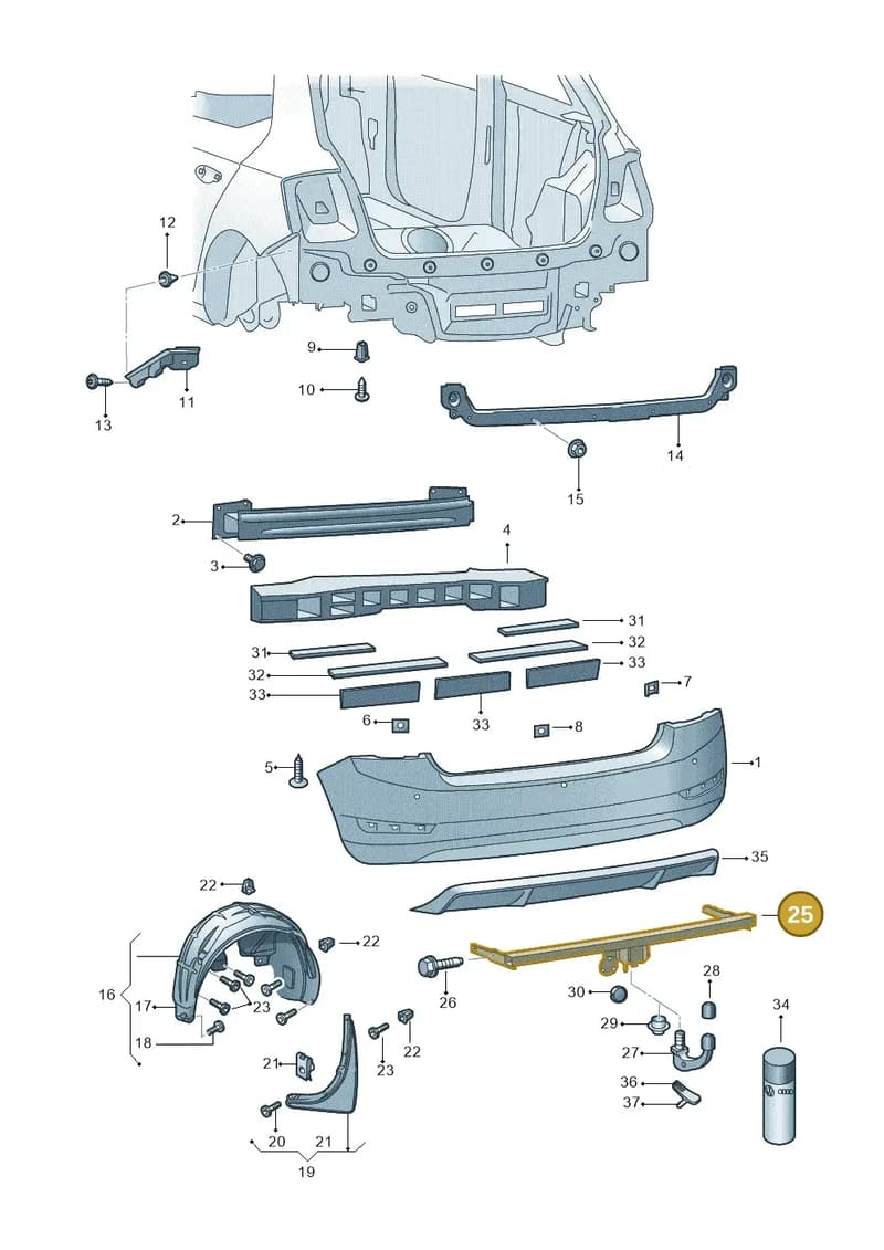 6V9804875D — Skoda Fabia (2014-2022) diagram 797807060, position 25
