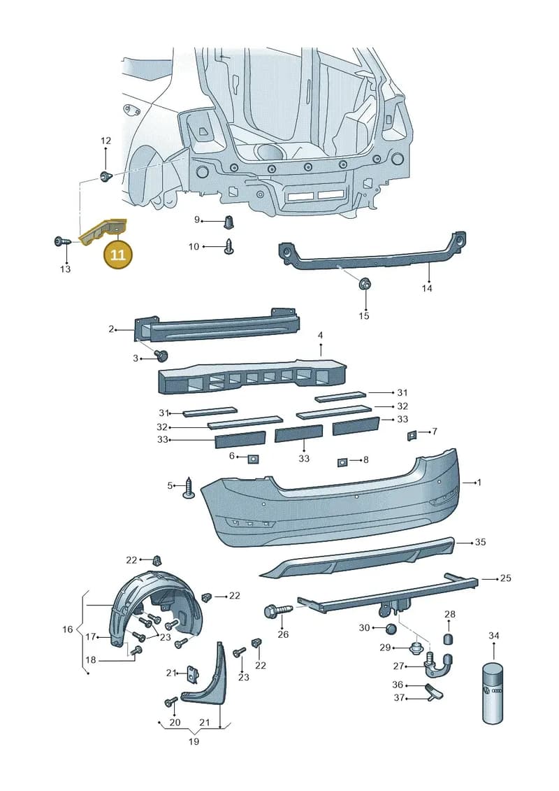 6V9807393A — Skoda Fabia (2014-2022) diagram 797807060, position 11