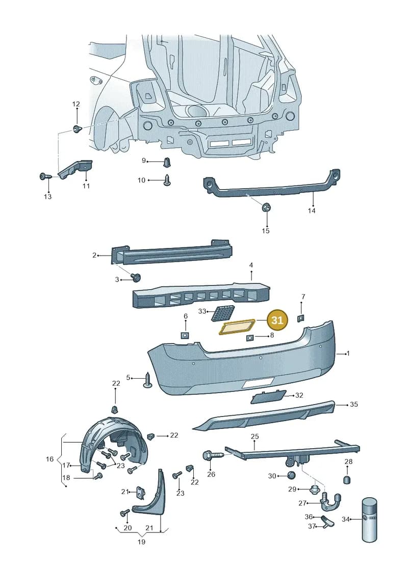 6V9807518 — Skoda Fabia (2014-2022) diagram 797807500, position 31