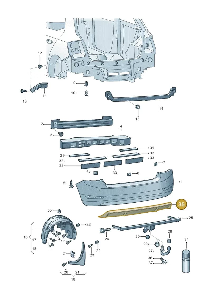 6V9807796AF9R — Skoda Fabia (2014-2022) diagram 797807060, position 35