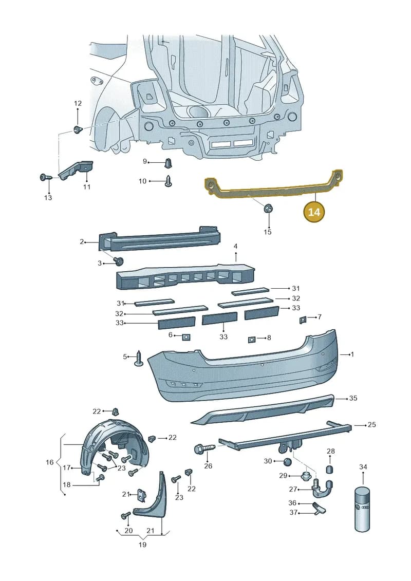 6V9807863 — Skoda Fabia (2014-2022) diagram 797807060, position 14