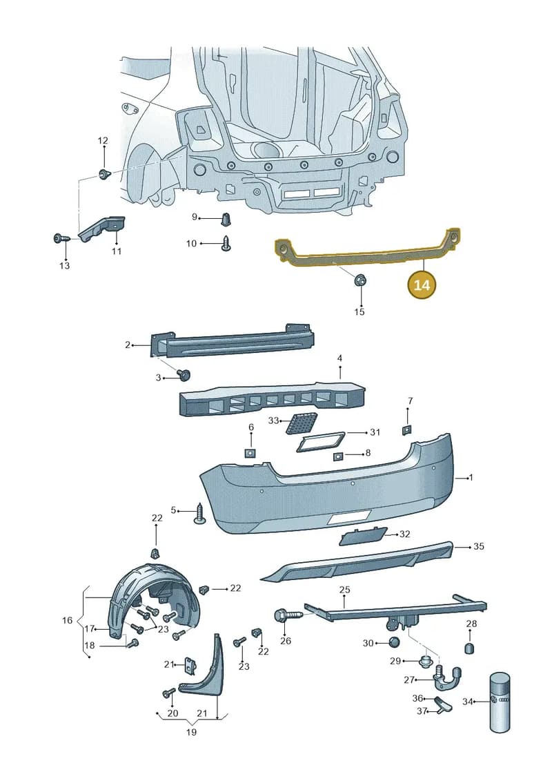 6V9807864 — Skoda Fabia (2014-2022) diagram 797807500, position 14