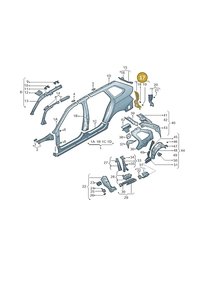 6V9809071A — Skoda Fabia (2014-2022) diagram 797809350, position 17