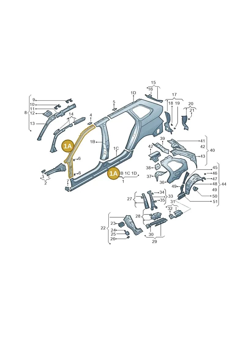 6V9809602A — Skoda Fabia (2014-2022) diagram 797809350, position 1A