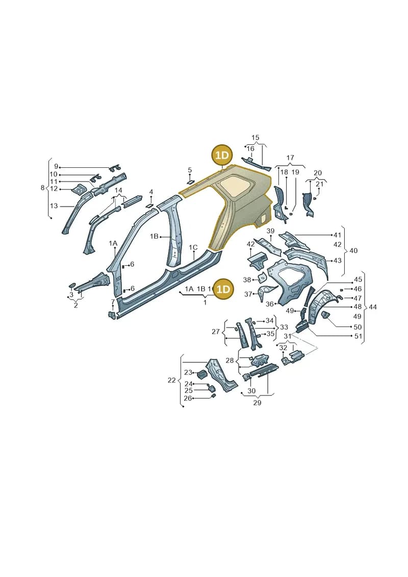 6V9809602D — Skoda Fabia (2014-2022) diagram 797809350, position 1D