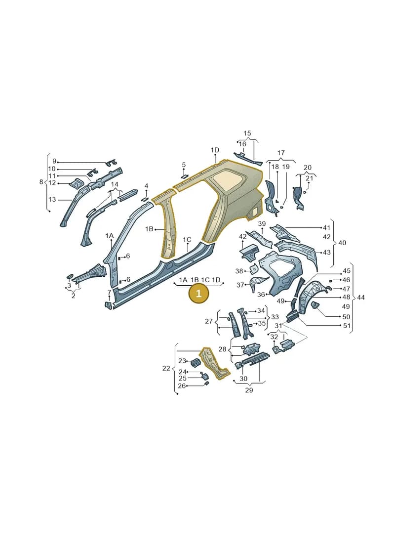 6V9809606 — Skoda Fabia (2014-2022) diagram 797809350, position 1