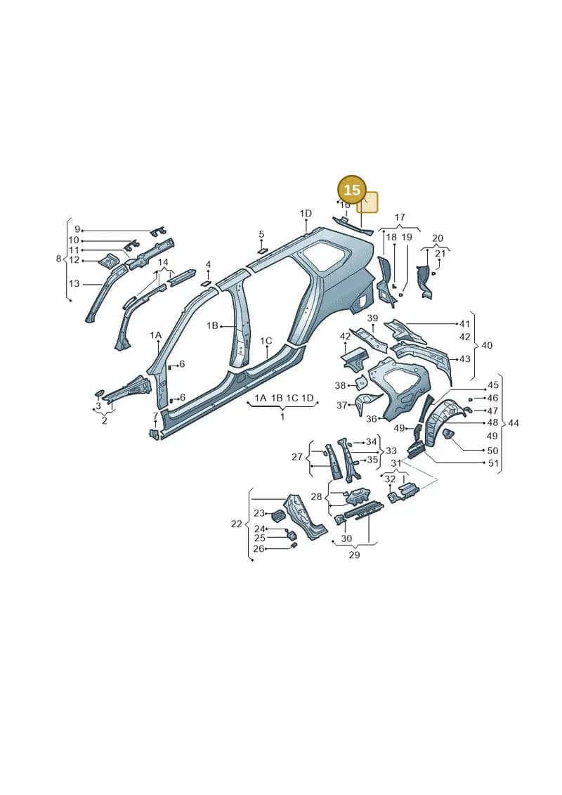 6V9809642 — Skoda Fabia (2014-2022) diagram 797809350, position 15