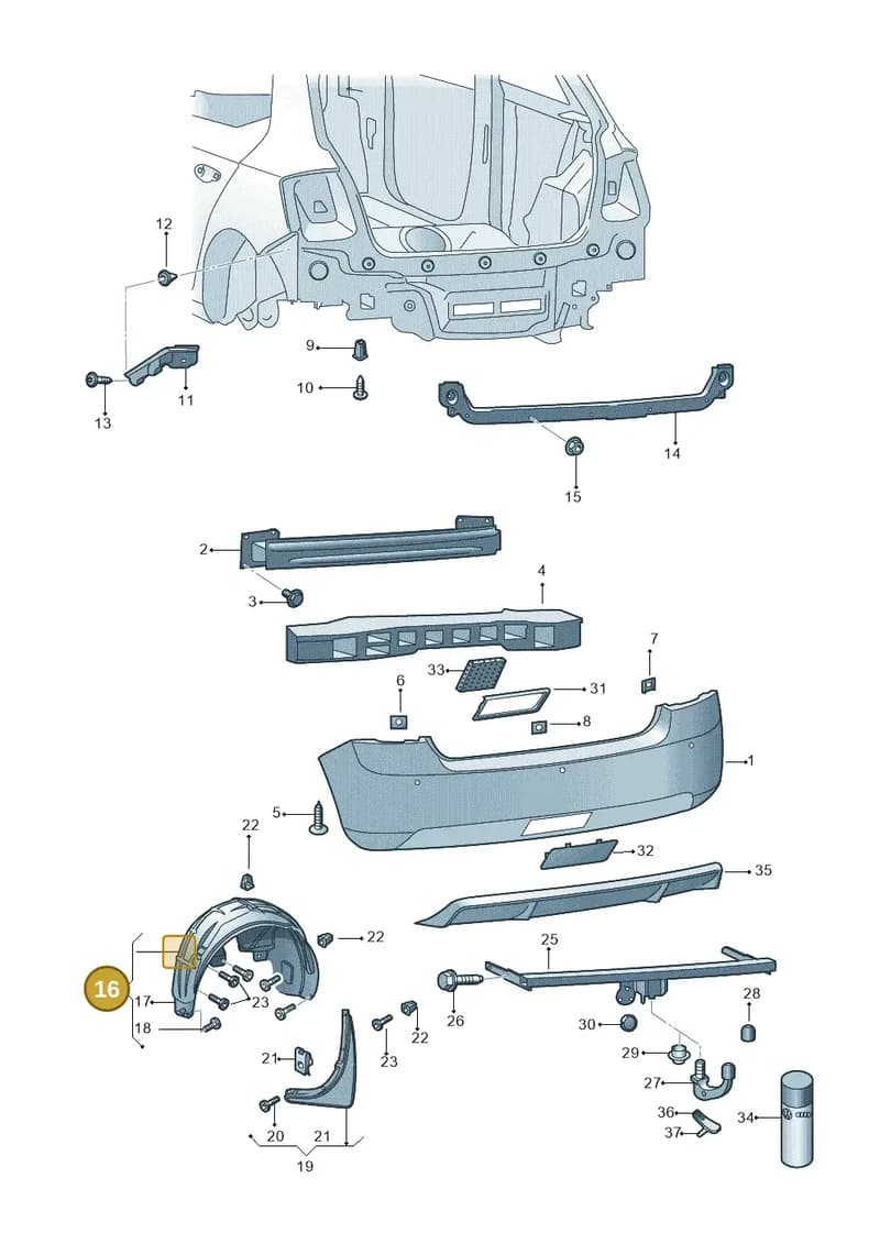 6V9810970B — Skoda Fabia (2014-2022) diagram 797807500, position 16