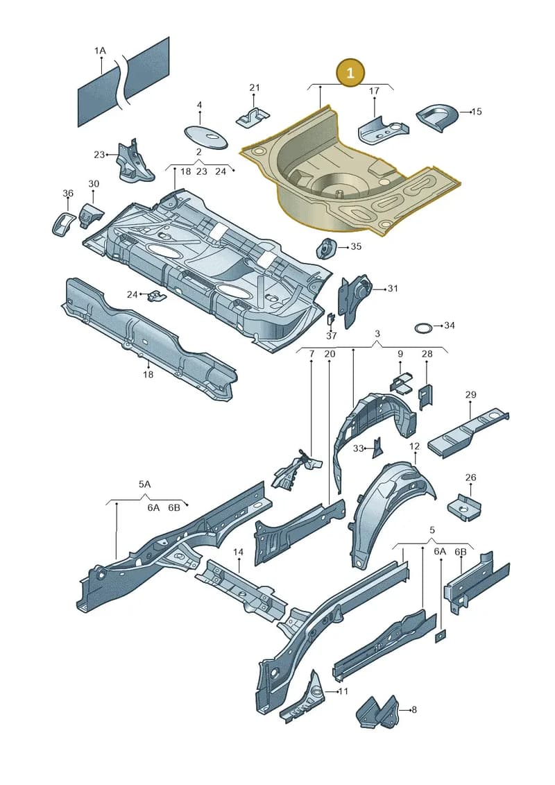 6V9813114 — Skoda Fabia (2014-2022) diagram 797803200, position 1
