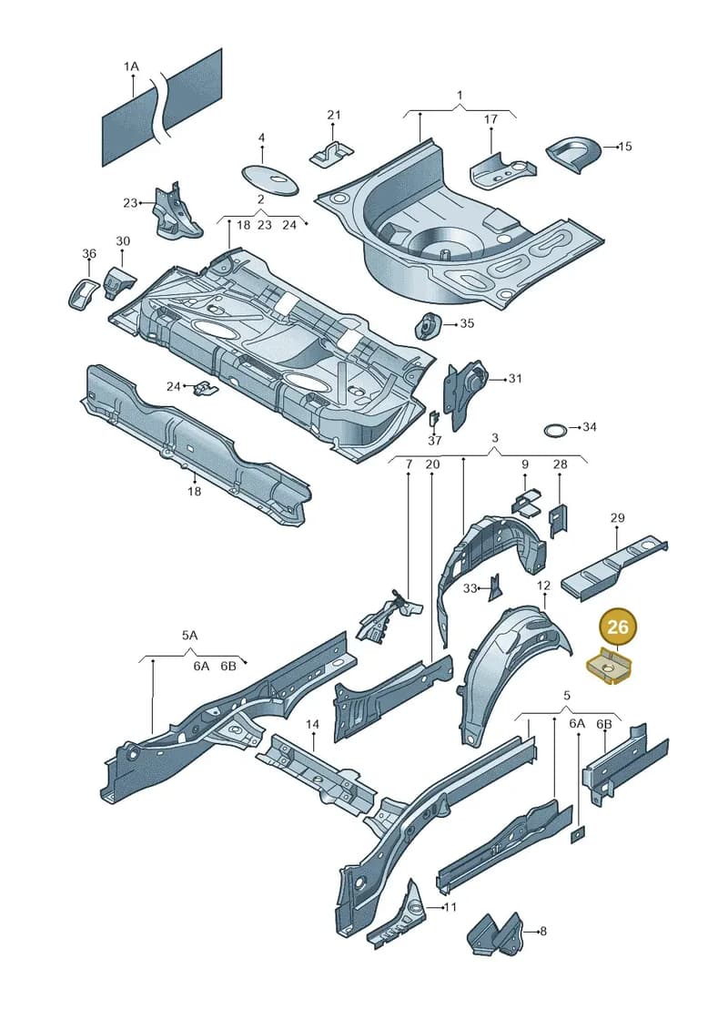 6V9813227 — Skoda Fabia (2014-2022) diagram 797803200, position 26