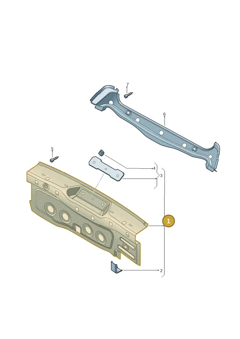 6V9813301 — Skoda Fabia (2014-2022) diagram 797813050, position 1