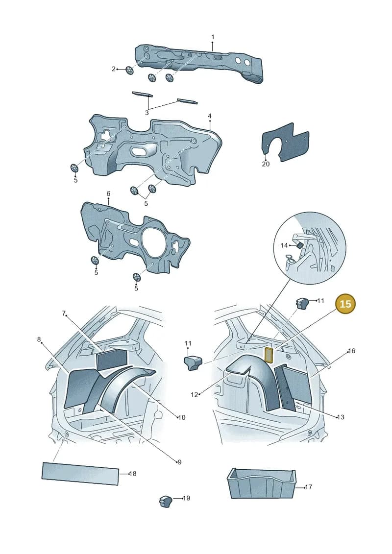 6V9863838 — Skoda Fabia (2014-2022) diagram 797000060, position 15