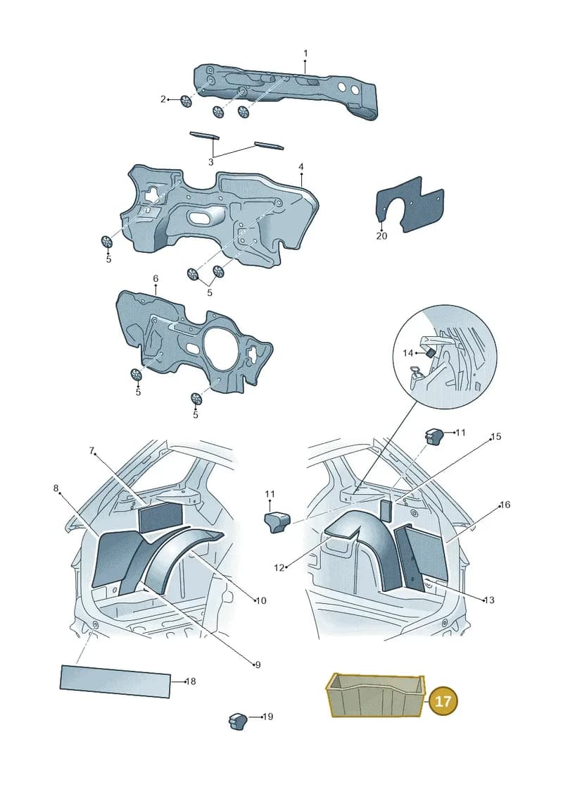 6V9863957A — Skoda Fabia (2014-2022) diagram 797000060, position 17