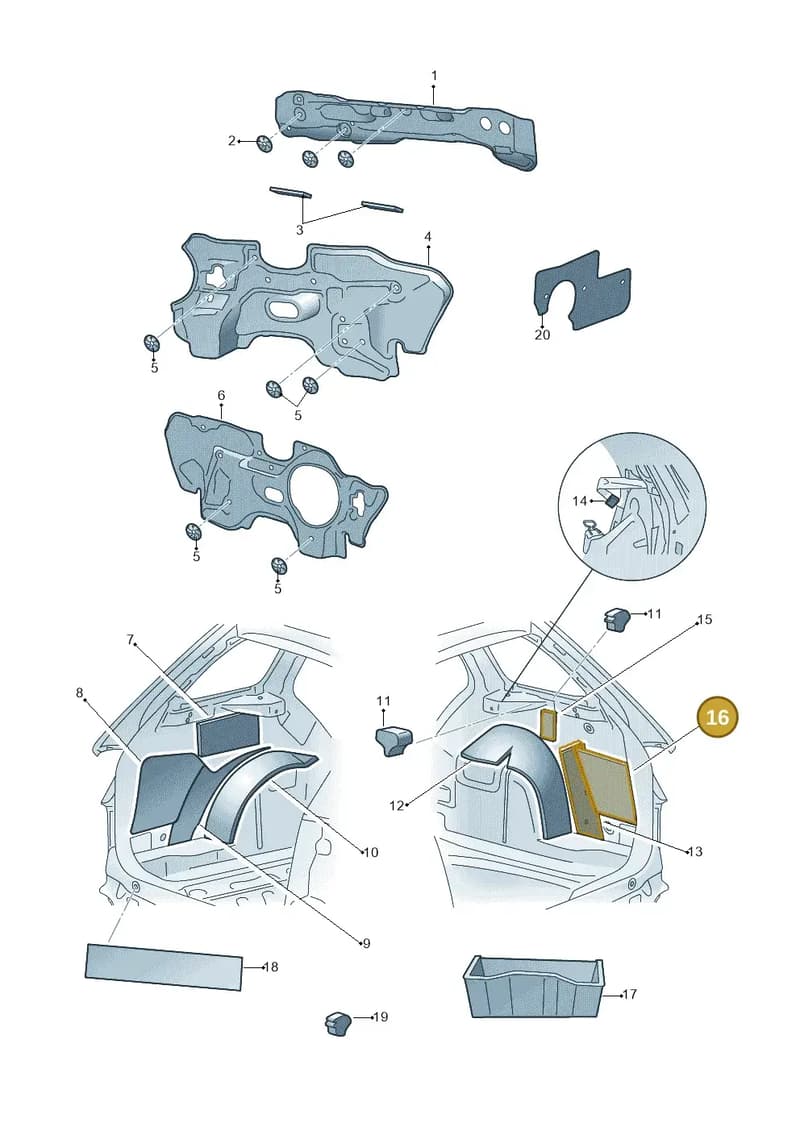 6V9864988 — Skoda Fabia (2014-2022) diagram 797000060, position 16