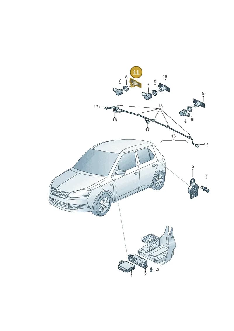 6V9919486 — Skoda Fabia (2014-2022) diagram 797919550, position 11