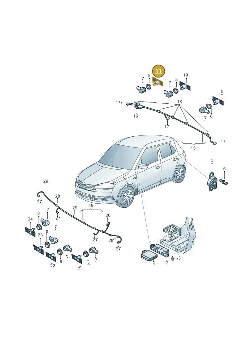 6V9919486A — Skoda Fabia (2014-2022) diagram 797919500, position 11