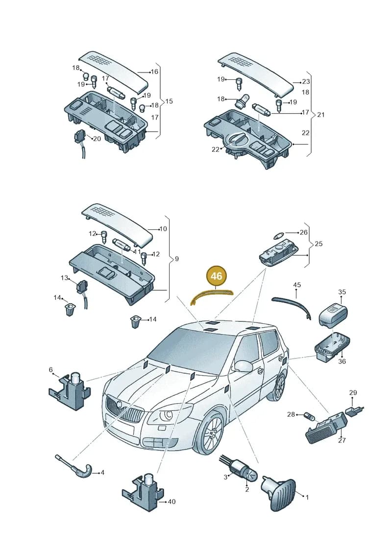 6V9945106 — Skoda Fabia (2014-2022) diagram 797947000, position 46