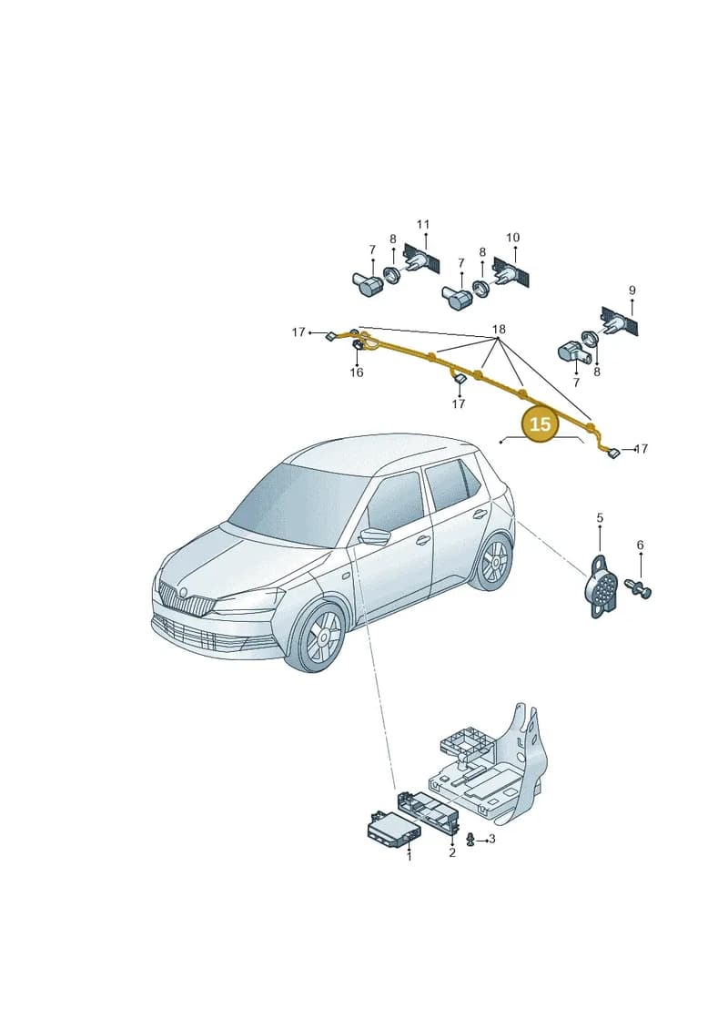 6V9971065 — Skoda Fabia (2014-2022) diagram 797919550, position 15