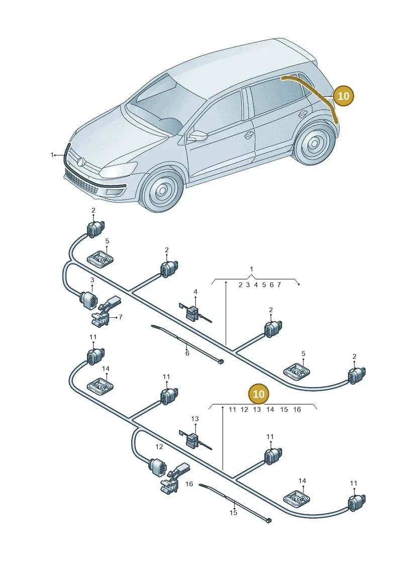 6V9971065A — Skoda Fabia (2014-2022) diagram 797971010, position 10
