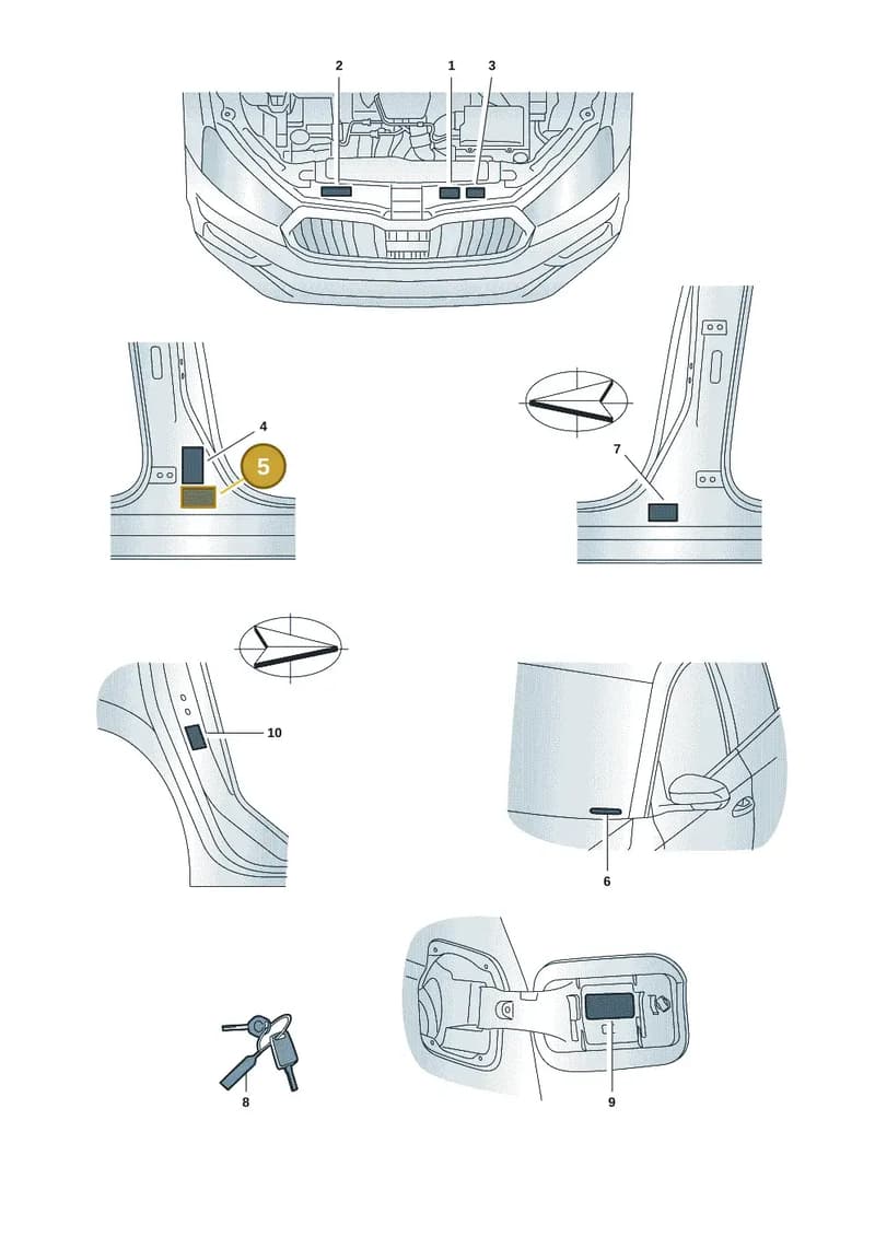 6VA000101D — Skoda Fabia (2021-2022) diagram 6vn010000, position 5