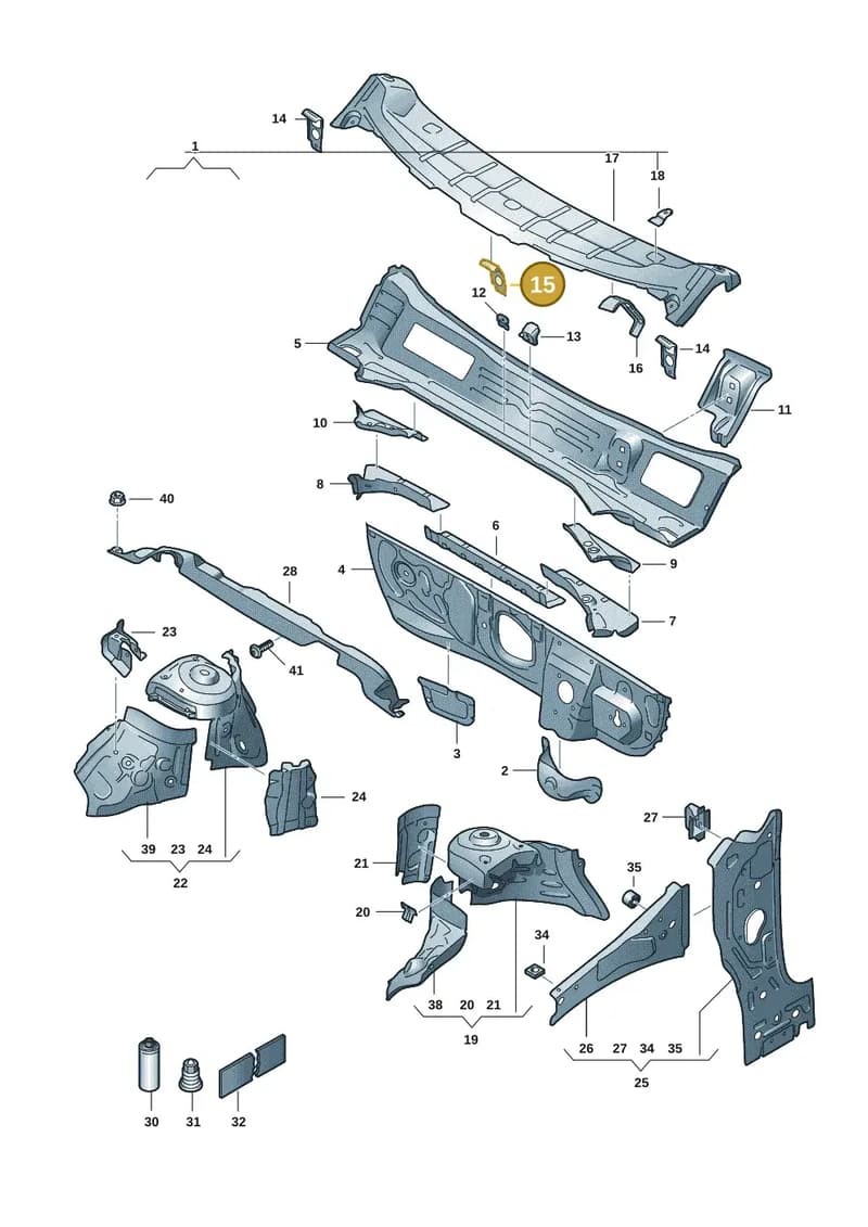 6VA805495 — Skoda Fabia (2021-2022) diagram 6vn805050, position 15