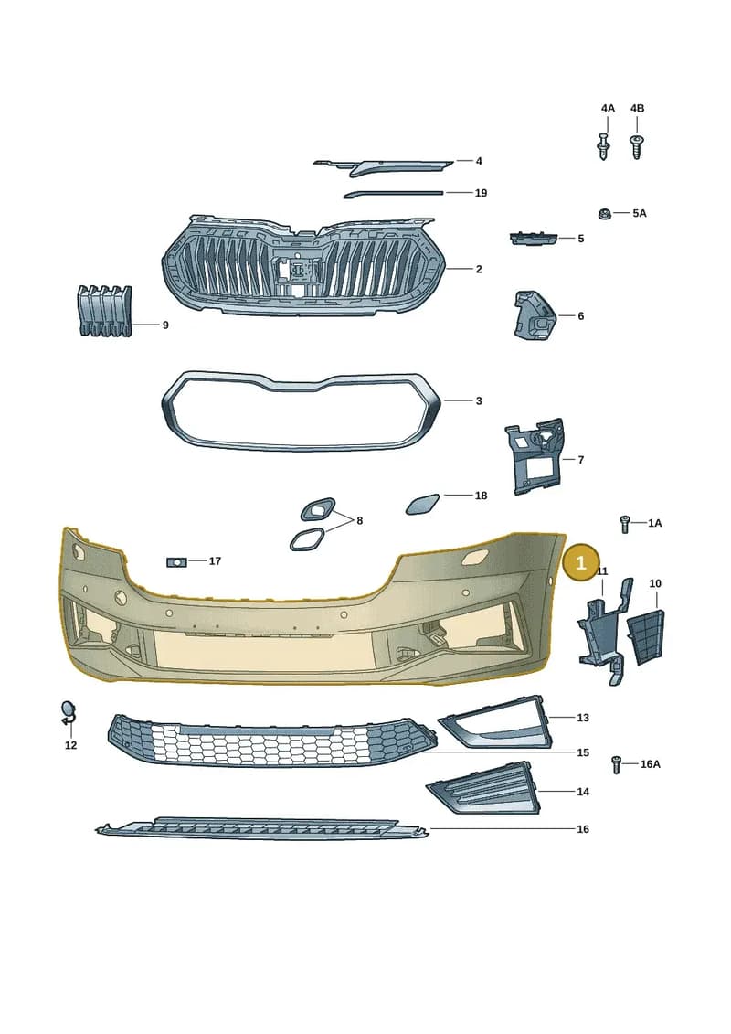 6VA807217F — Skoda Fabia (2021-2022) diagram 6vn807000, position 1