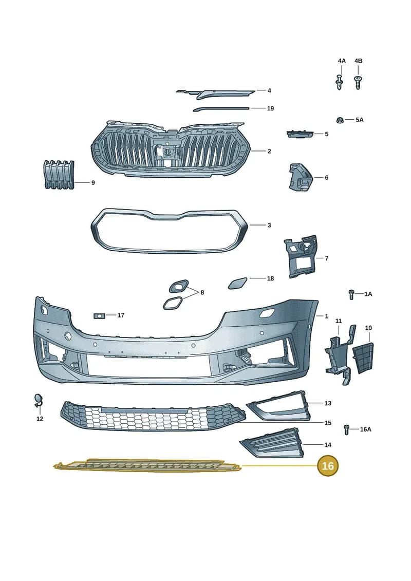 6VA8076119B9 — Skoda Fabia (2021-2022) diagram 6vn807000, position 16