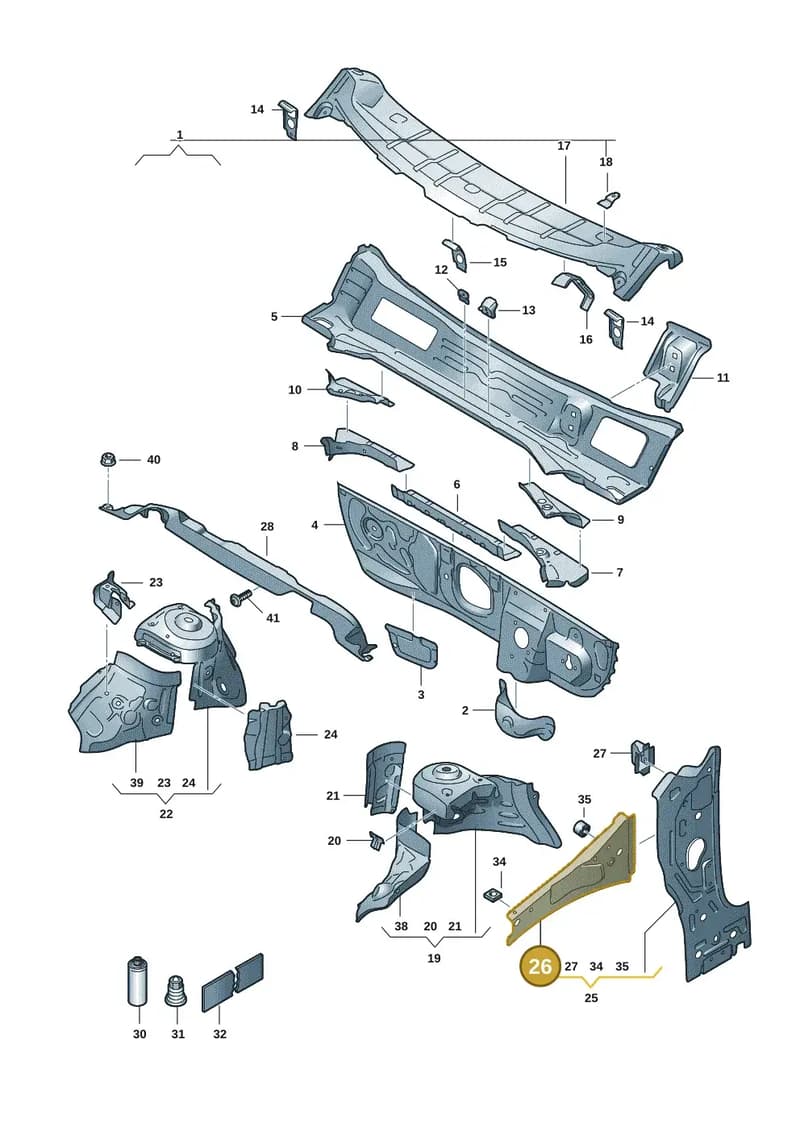 6VA809147 — Skoda Fabia (2021-2022) diagram 6vn805050, position 26
