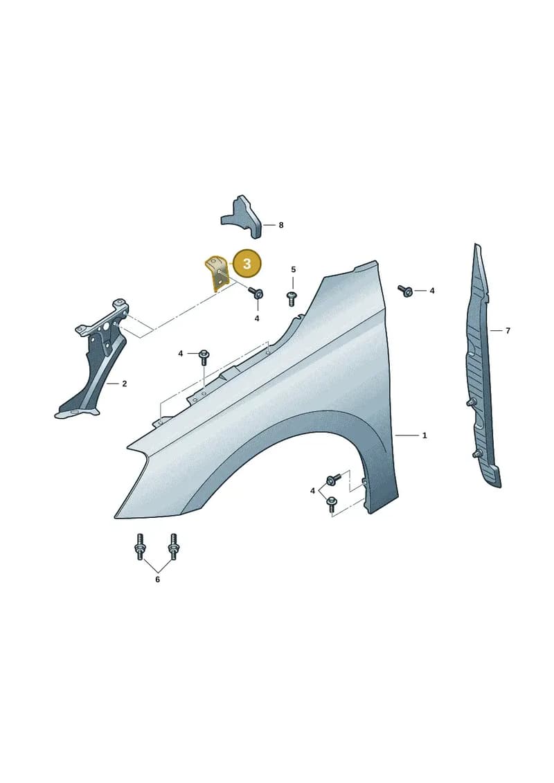 6VA821431 — Skoda Fabia (2021-2022) diagram 6vn821000, position 3