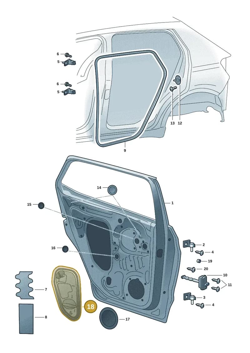 6VA839915 — Skoda Fabia (2021-2022) diagram 6vn833000, position 18