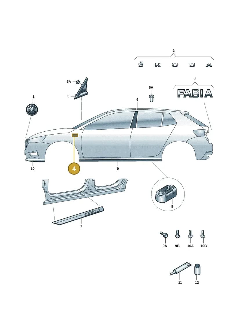 6VA853041C90Z — Skoda Fabia (2021-2022) diagram 6vn853000, position 4