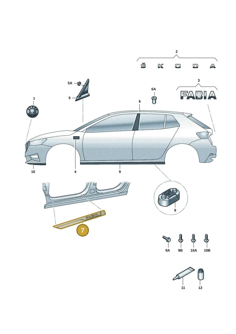 6VA853813TQ3 — Skoda Fabia (2021-2022) diagram 6vn853000, position 7