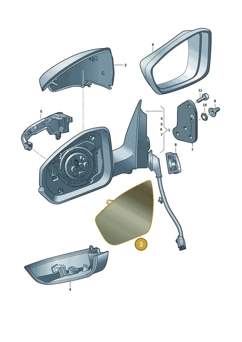 6VA857522F — Skoda Fabia (2021-2022) diagram 6vn857040, position 3