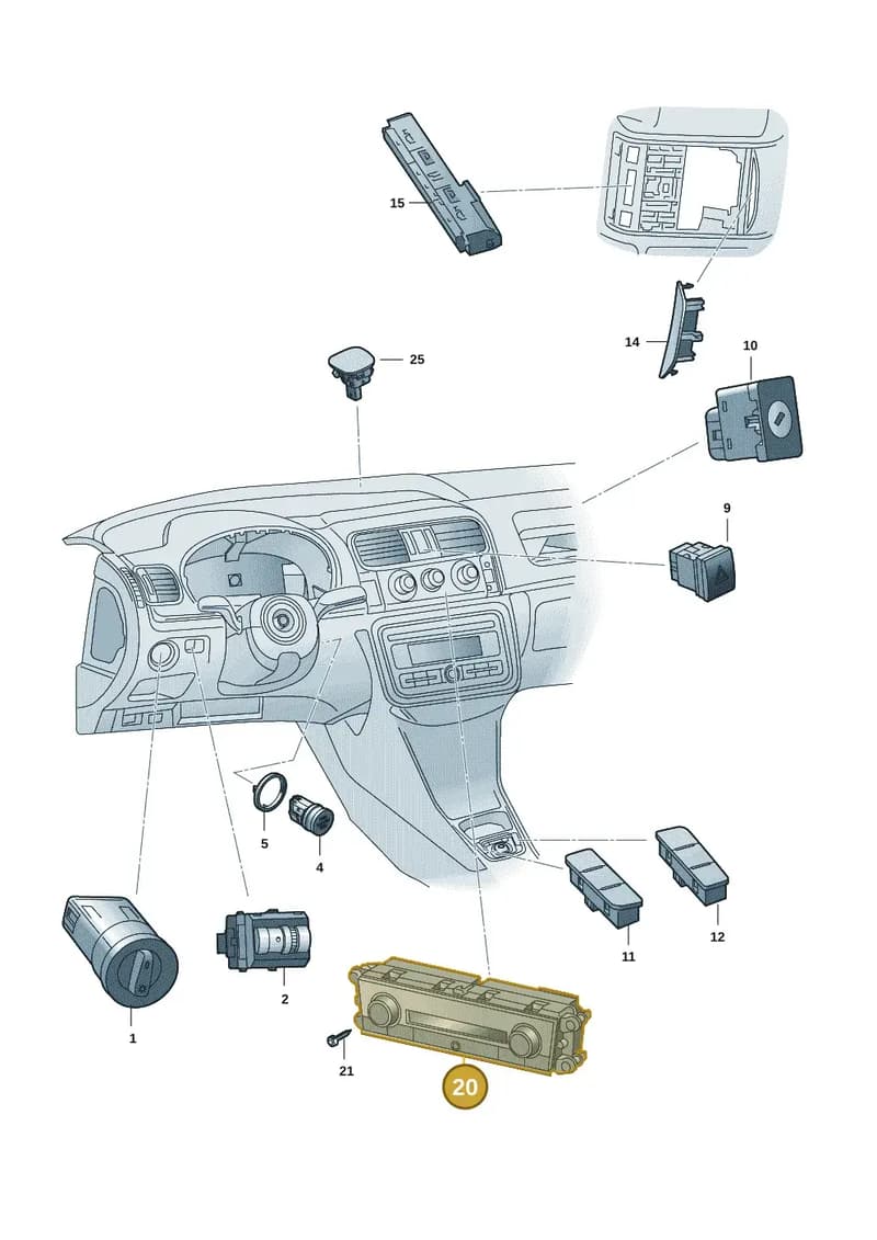 6VA907044BIZY — Skoda Fabia (2021-2022) diagram 6vn941050, position 20
