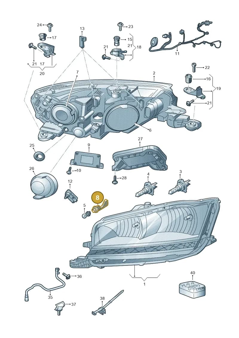 6VA941155 — Skoda Fabia (2014-2022) diagram 797941011, position 8